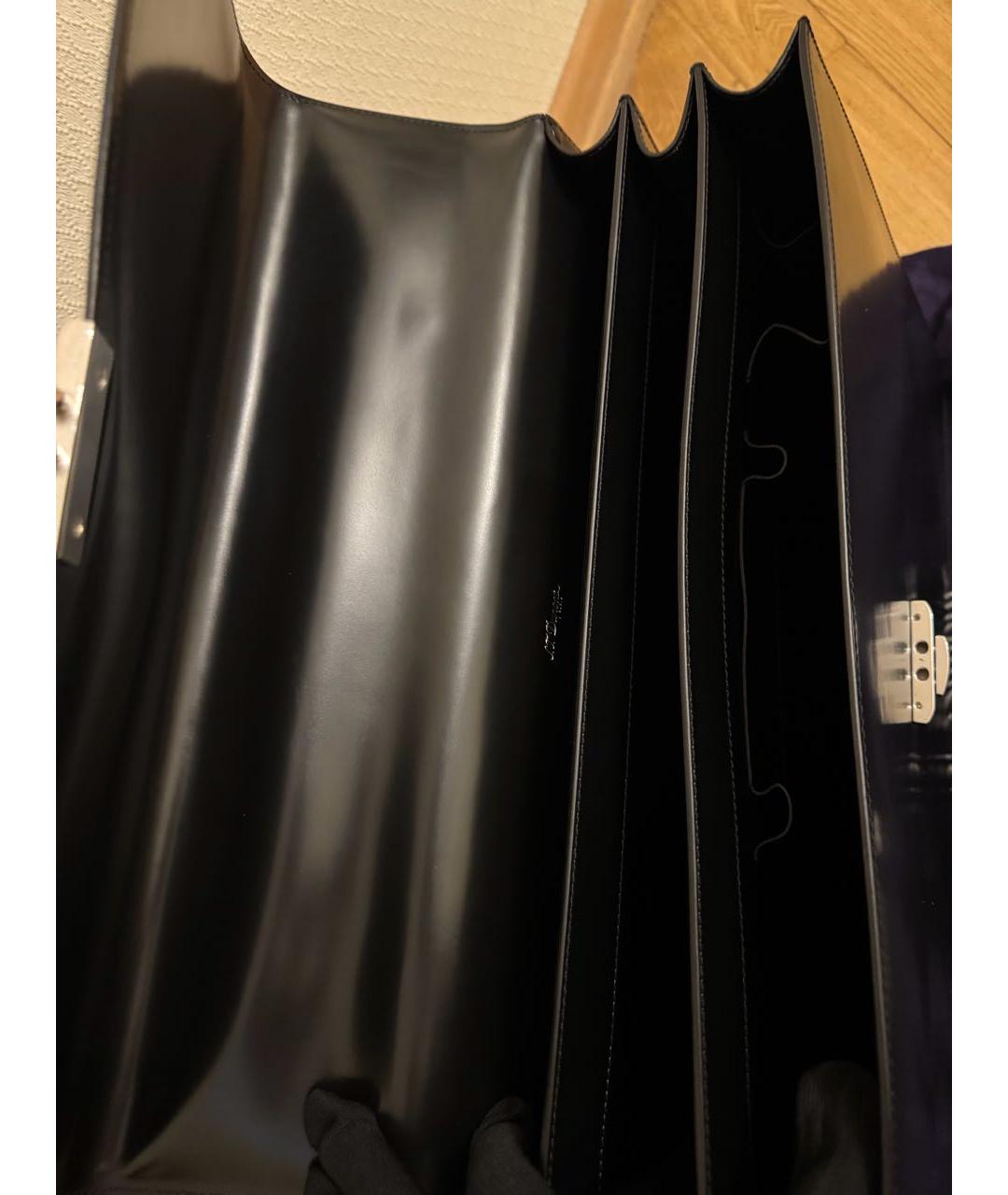 DUPONT Черный кожаный портфель, фото 4