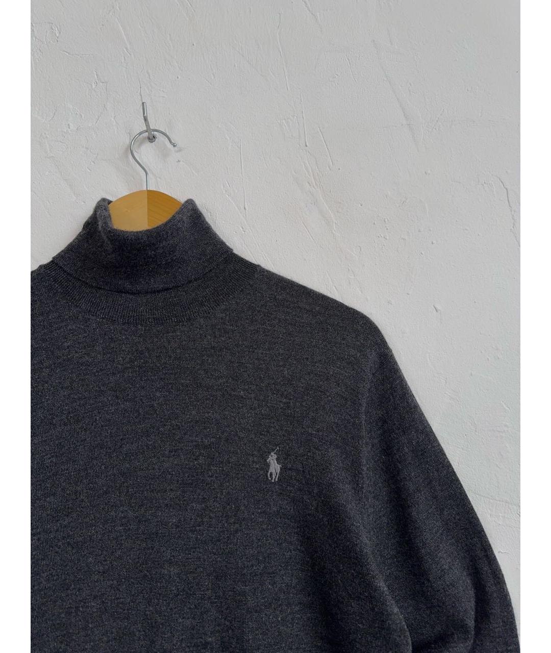POLO RALPH LAUREN Серая шерстяная водолазка, фото 3