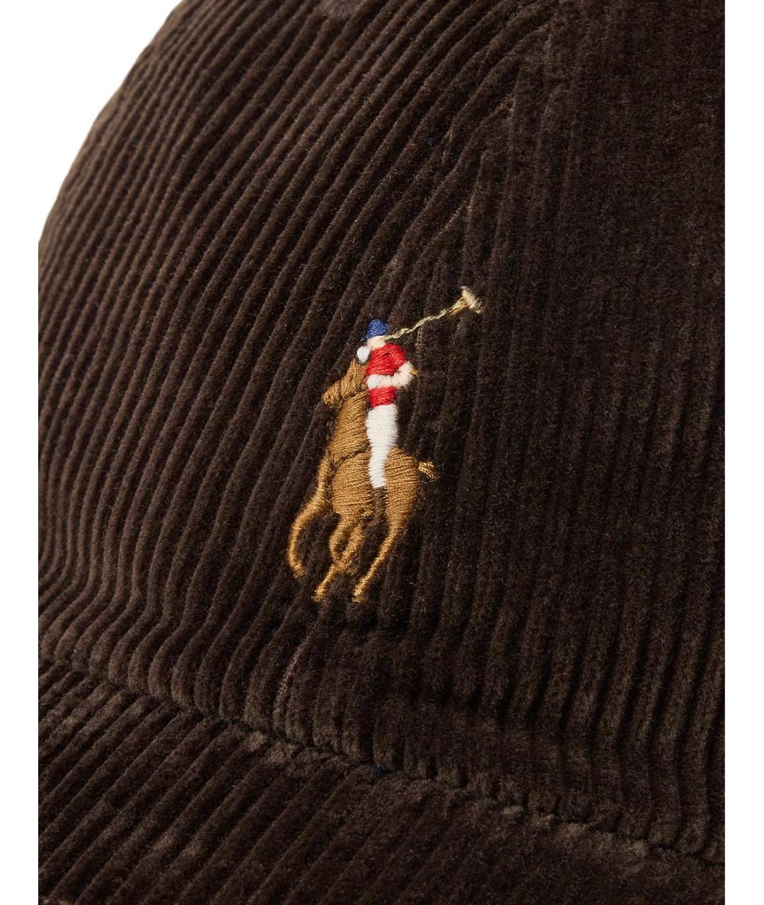 POLO RALPH LAUREN Коричневая хлопковая кепка/бейсболка, фото 3