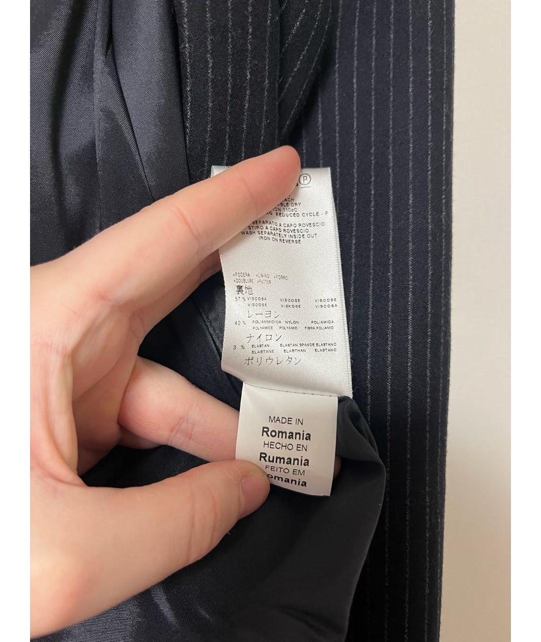 RED VALENTINO Темно-синий шерстяной жакет/пиджак, фото 7