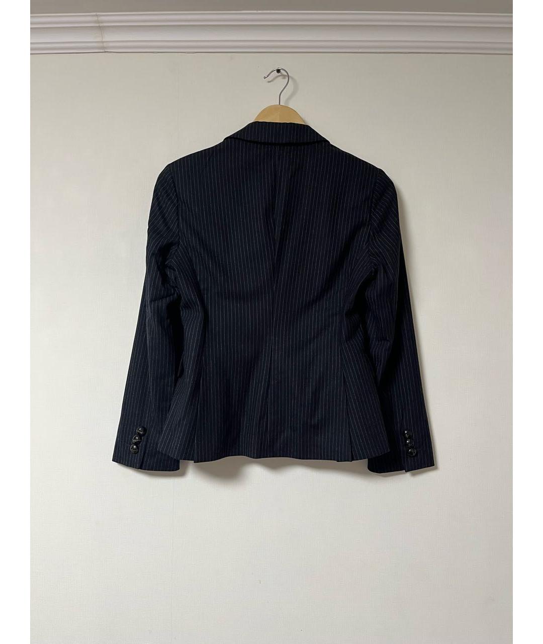 RED VALENTINO Темно-синий шерстяной жакет/пиджак, фото 2