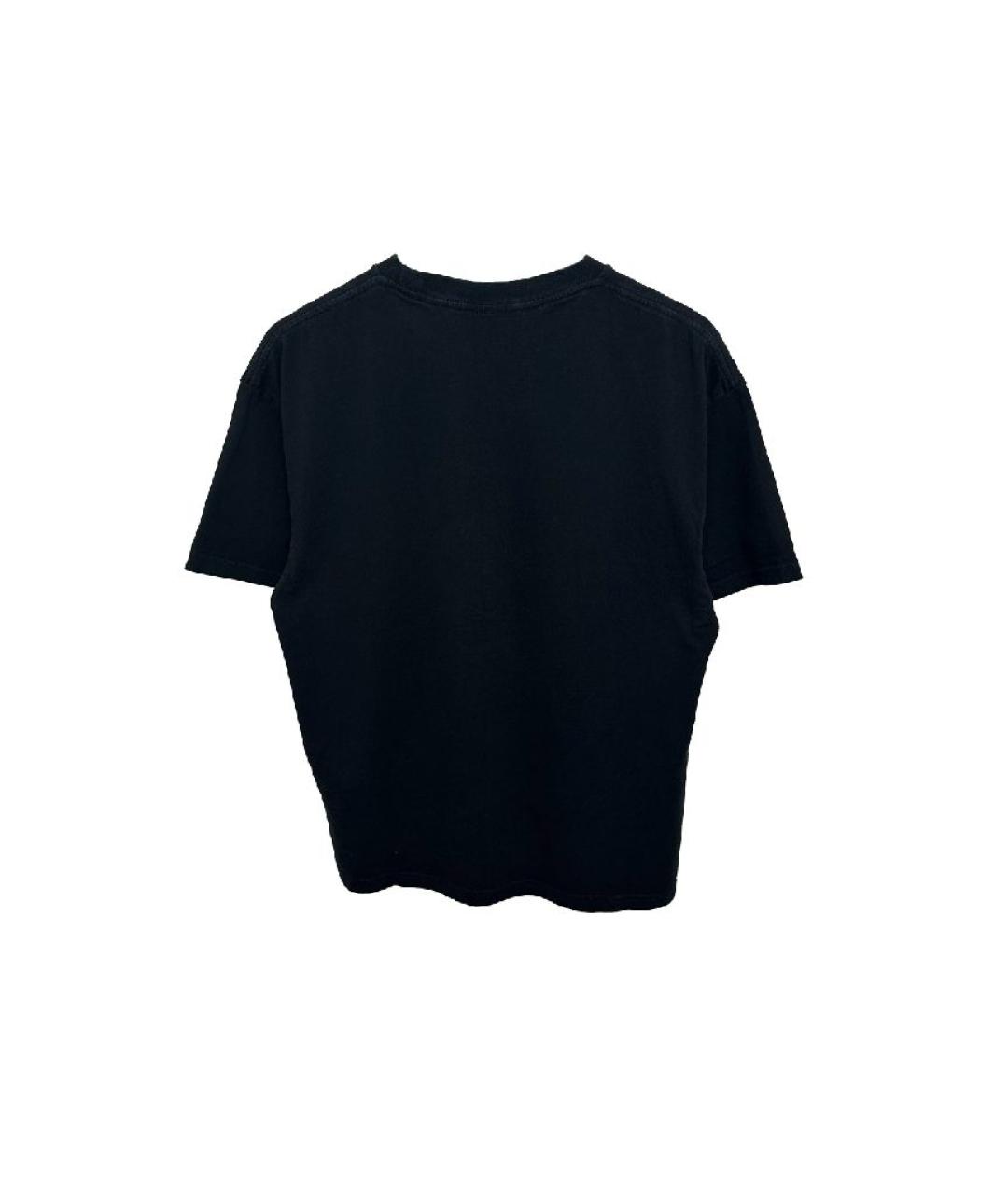 PALM ANGELS Черная хлопковая футболка, фото 2