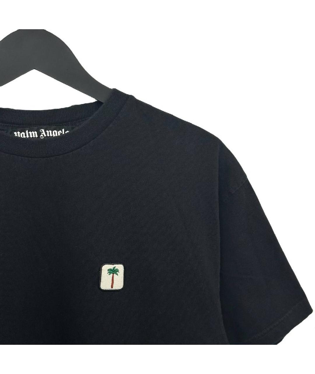 PALM ANGELS Черная хлопковая футболка, фото 3
