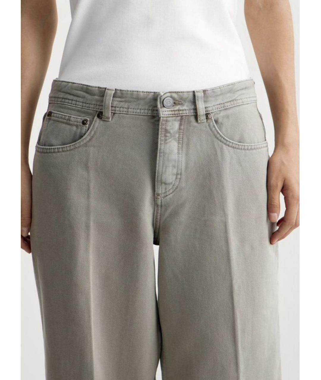12 STOREEZ Серые хлопковые прямые джинсы, фото 5