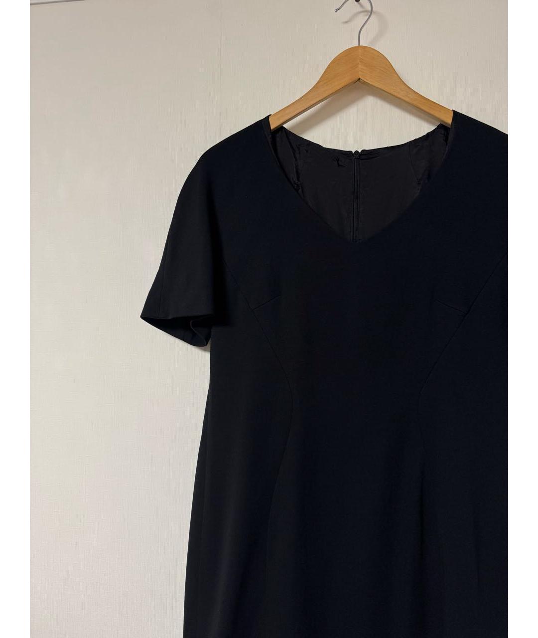 JIL SANDER Черное вискозное повседневное платье, фото 4