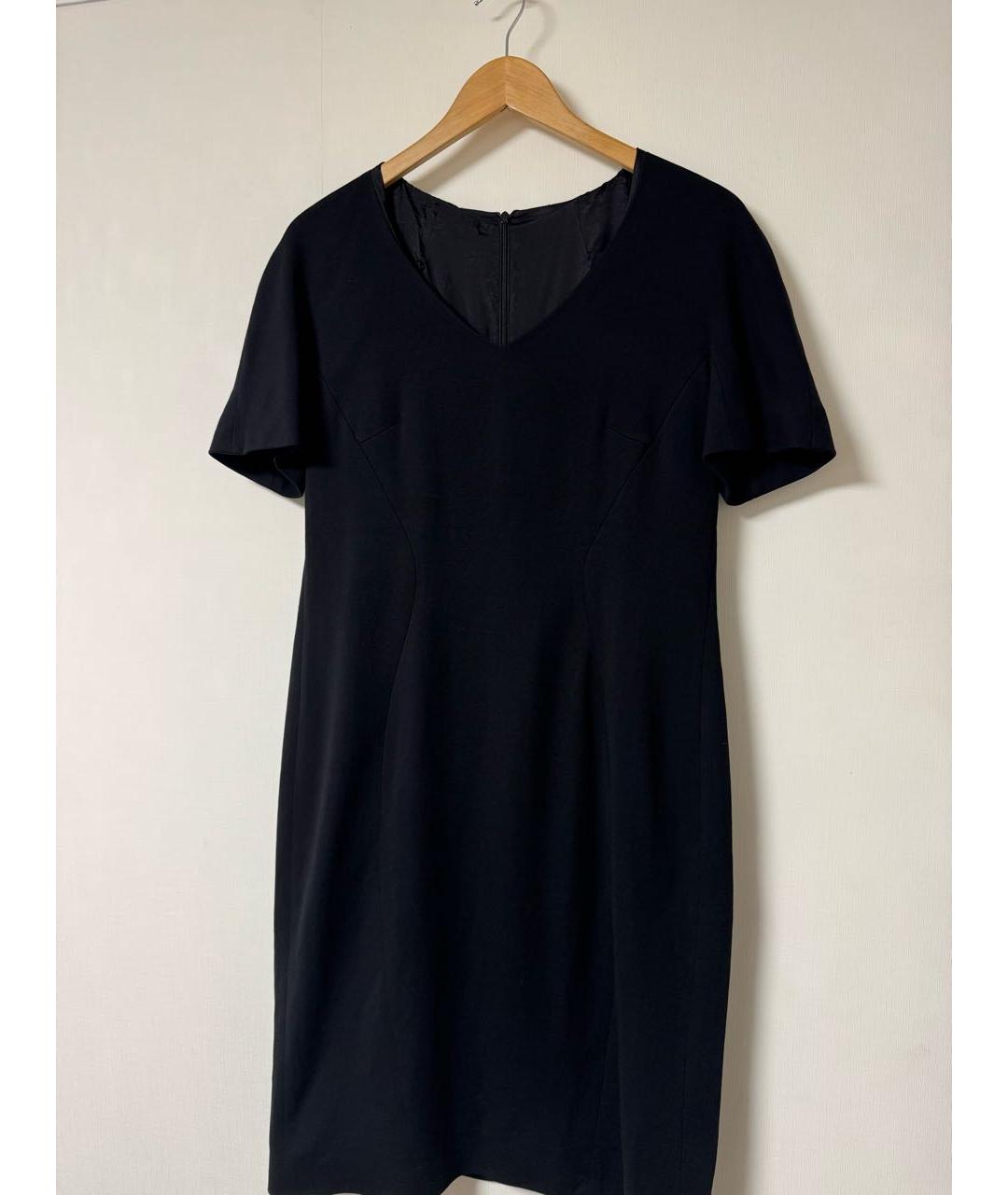 JIL SANDER Черное вискозное повседневное платье, фото 3