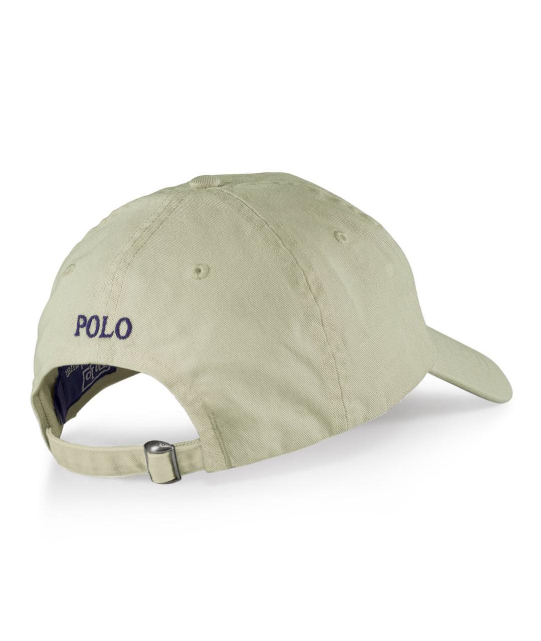 POLO RALPH LAUREN Бежевая хлопковая кепка/бейсболка, фото 2