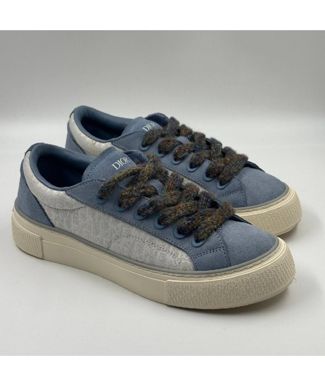 CHRISTIAN DIOR Голубые замшевые низкие кроссовки / кеды, фото 2