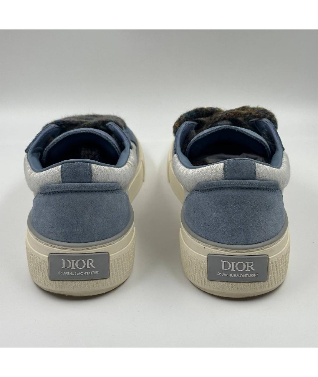 CHRISTIAN DIOR Голубые замшевые низкие кроссовки / кеды, фото 5