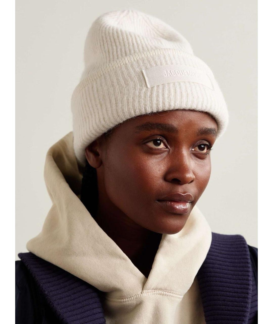 JACQUEMUS Белая шерстяная шапка, фото 3