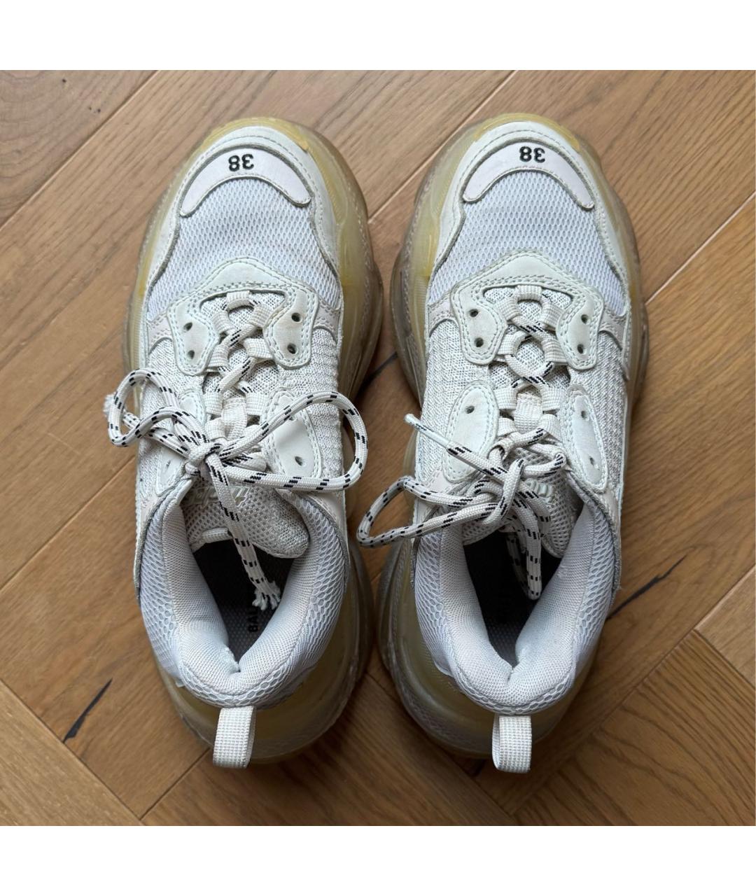 BALENCIAGA Бежевые текстильные кроссовки, фото 3