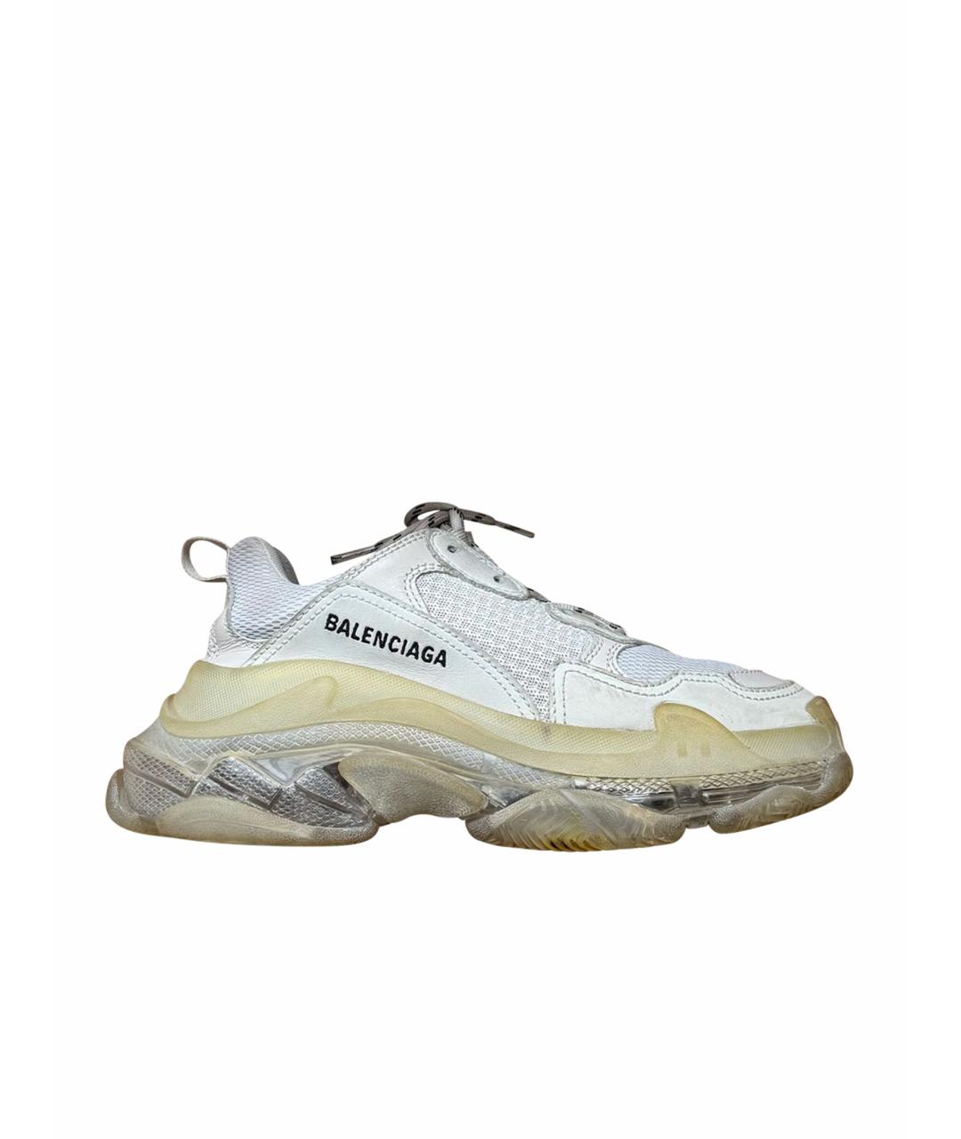 BALENCIAGA Бежевые текстильные кроссовки, фото 1