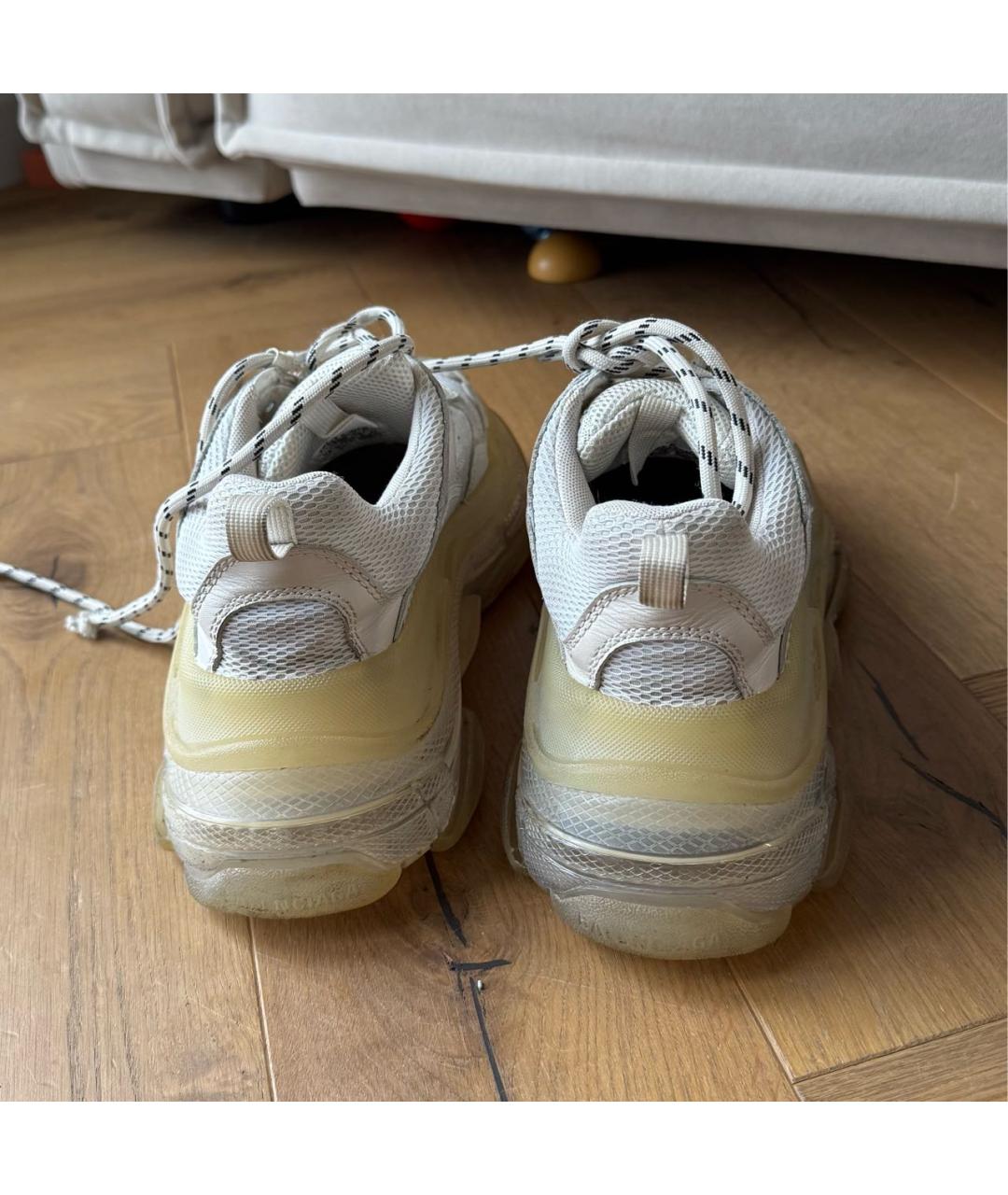 BALENCIAGA Бежевые текстильные кроссовки, фото 4