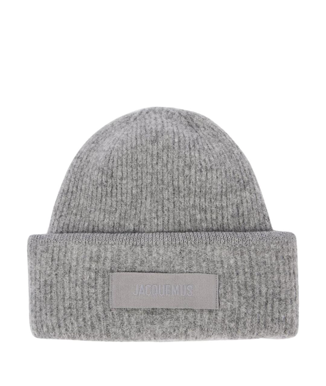 JACQUEMUS Серая шерстяная шапка, фото 1