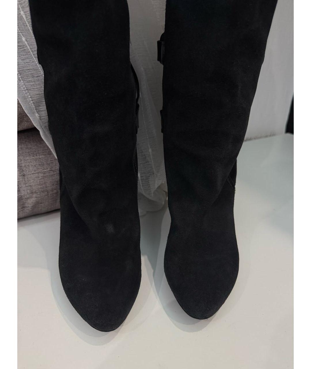 CELINE Черные замшевые ботфорты, фото 2
