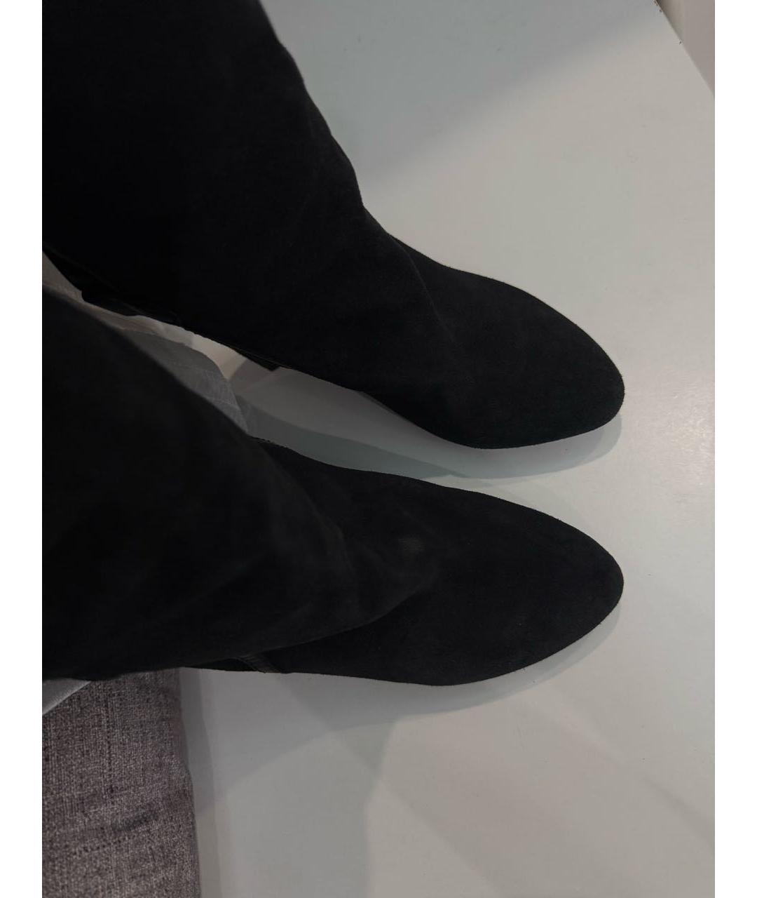 CELINE Черные замшевые ботфорты, фото 3