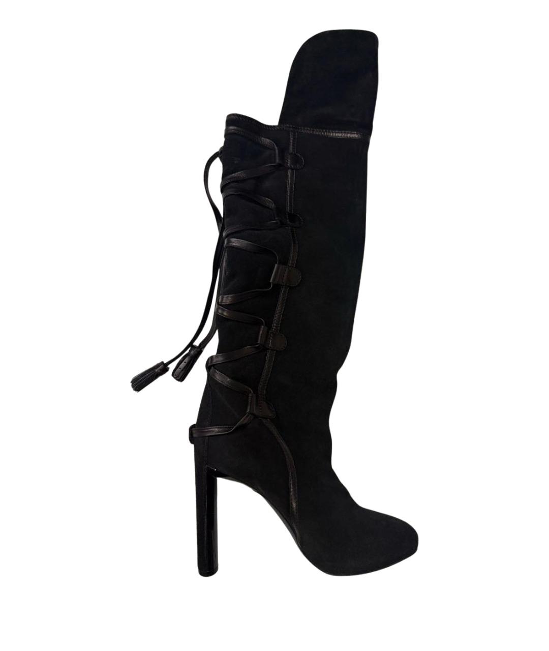 CELINE Черные замшевые ботфорты, фото 1