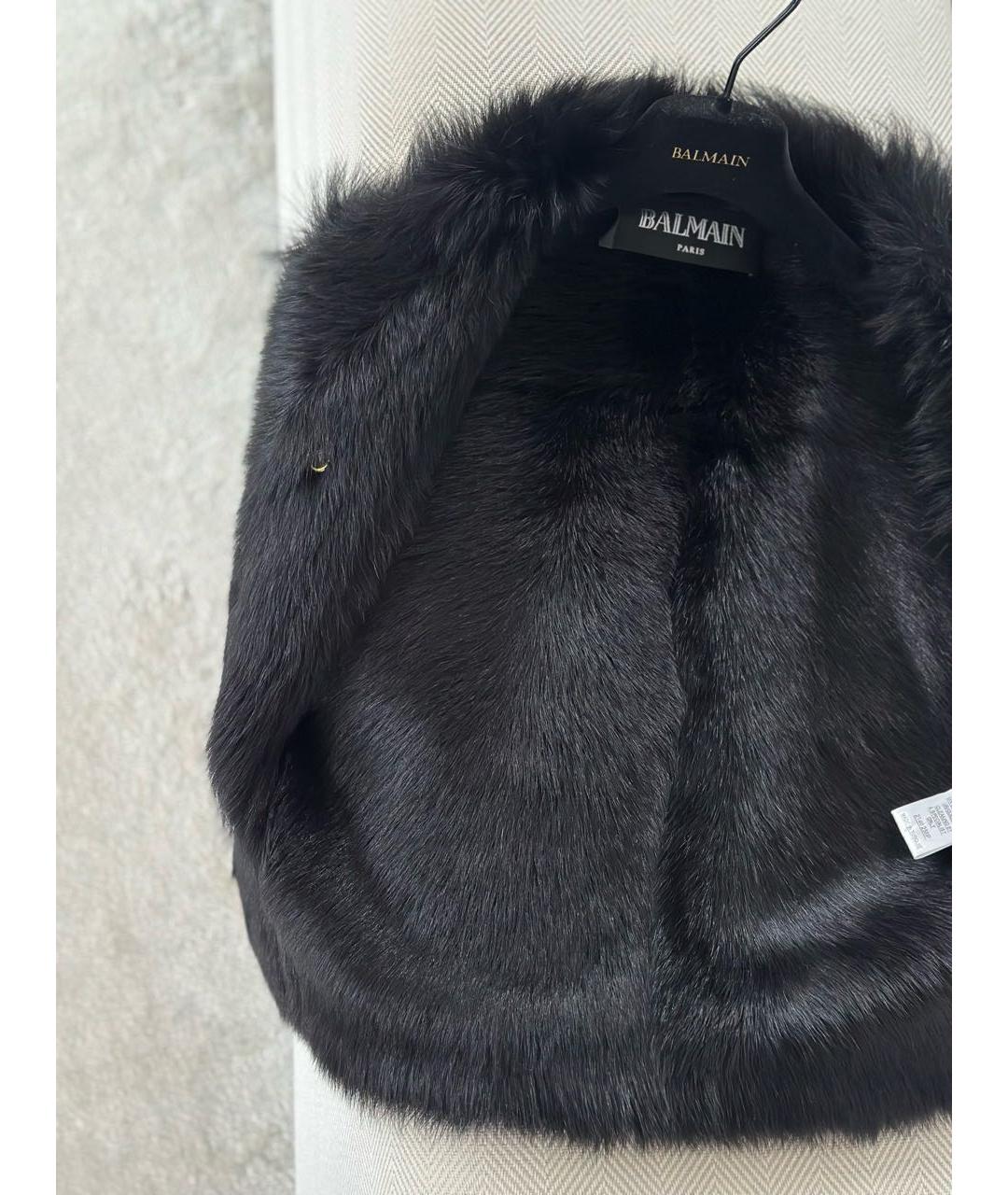 BALMAIN Черный замшевый жилет, фото 4