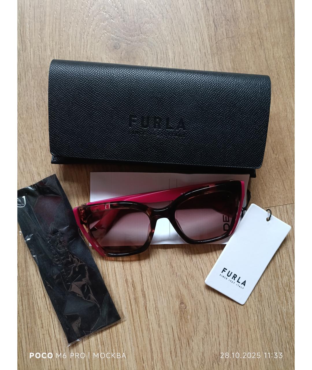 FURLA Мульти пластиковые солнцезащитные очки, фото 5