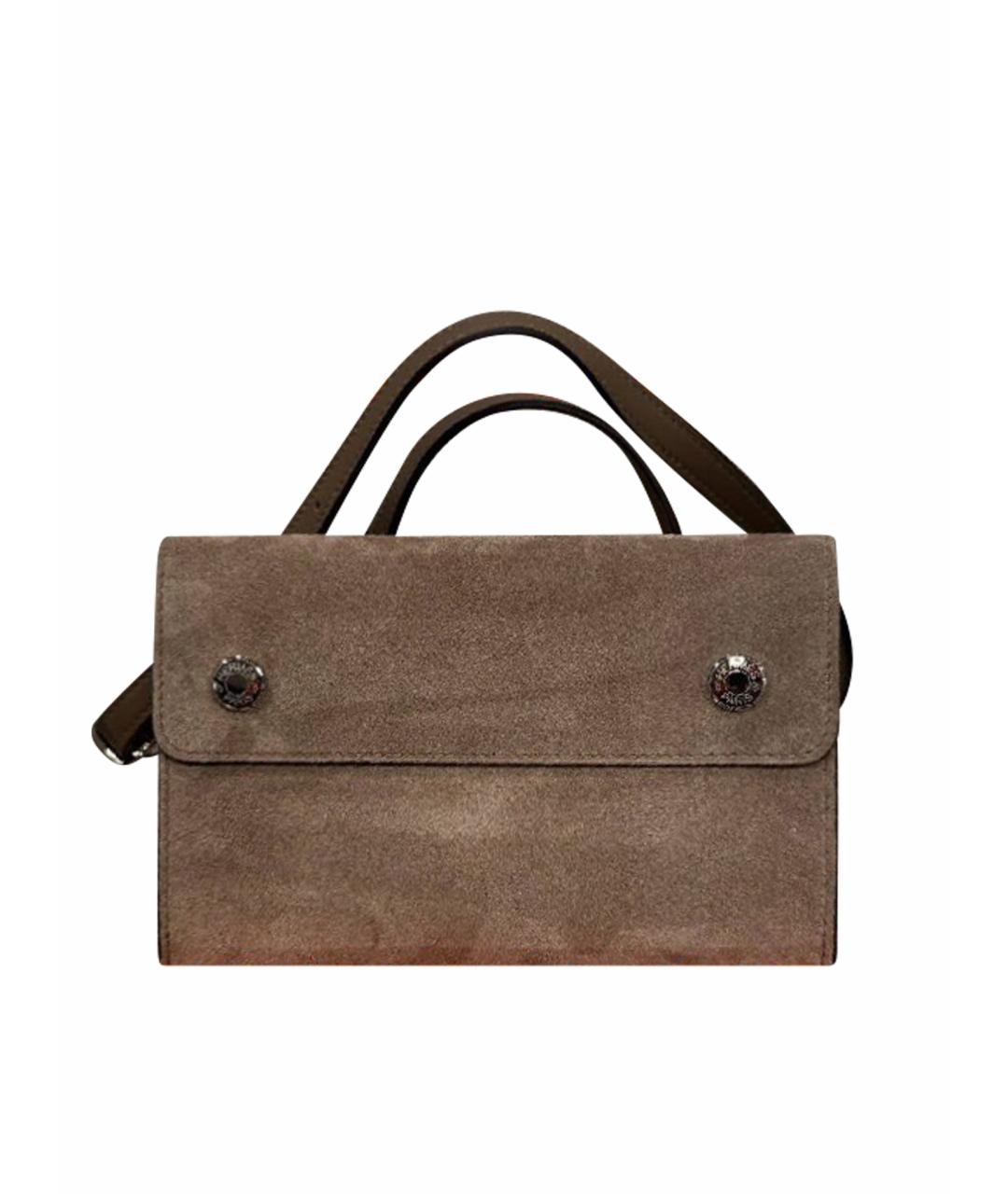 HERMES Коричневая кожаная сумка через плечо, фото 1