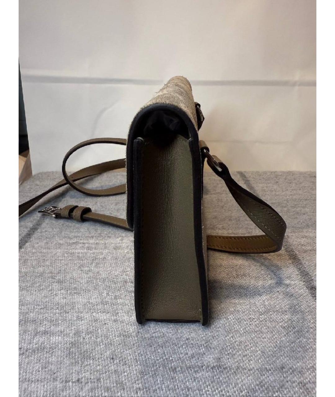 HERMES Коричневая кожаная сумка через плечо, фото 5