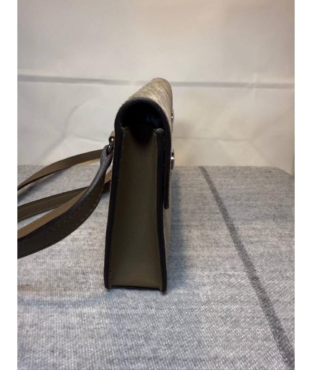 HERMES Коричневая кожаная сумка через плечо, фото 4