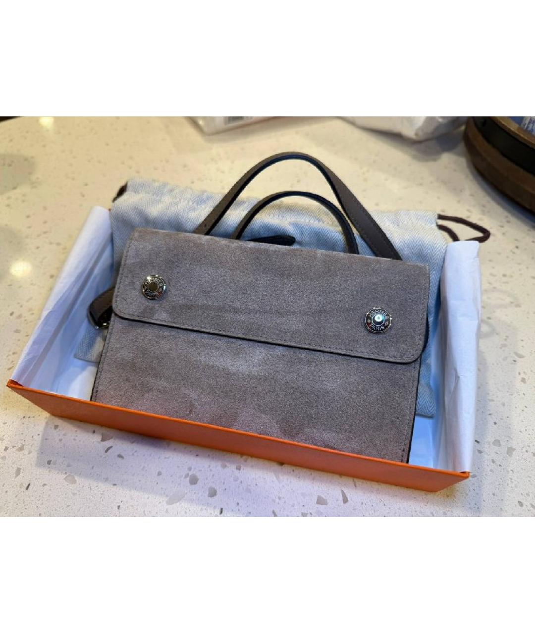 HERMES Коричневая кожаная сумка через плечо, фото 2