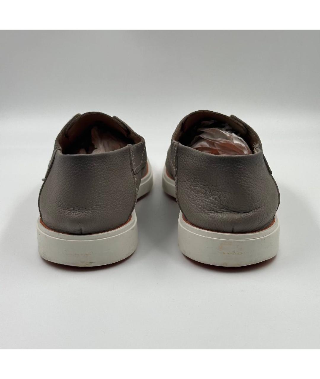 SANTONI Коричневые кожаные лоферы, фото 5