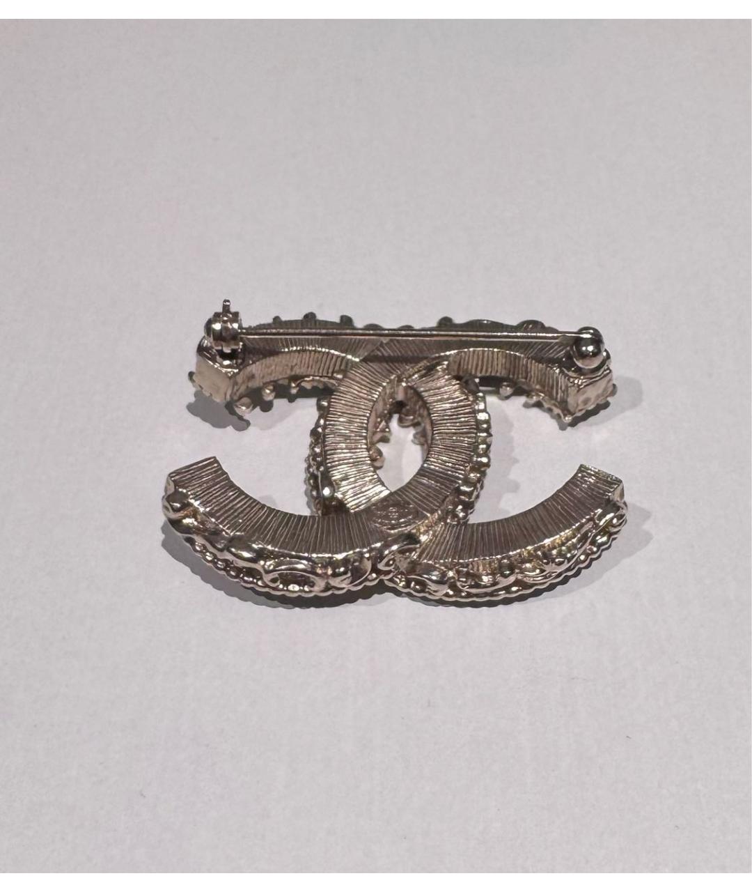 CHANEL Черная металлическая булавка / брошь, фото 2