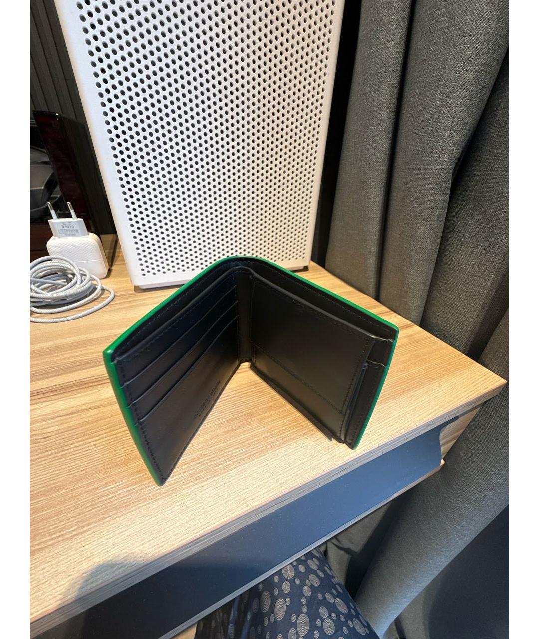 BOTTEGA VENETA Черный кожаный кошелек, фото 3