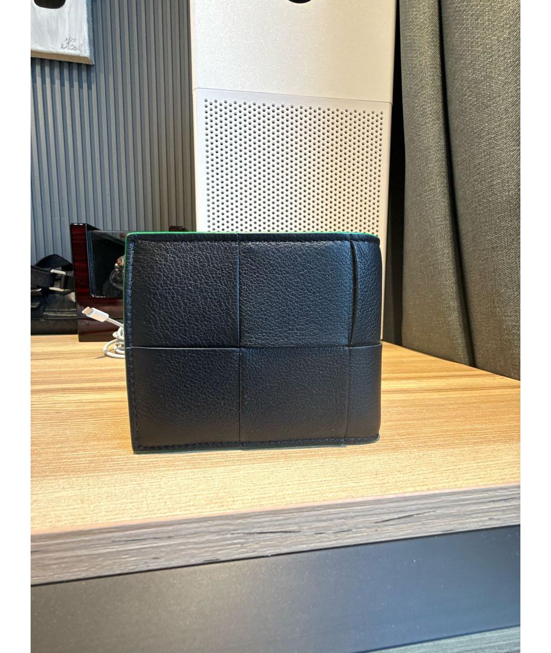 BOTTEGA VENETA Черный кожаный кошелек, фото 2