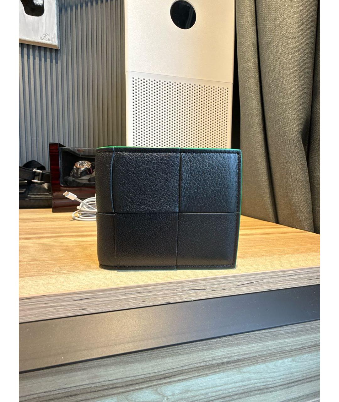 BOTTEGA VENETA Черный кожаный кошелек, фото 5