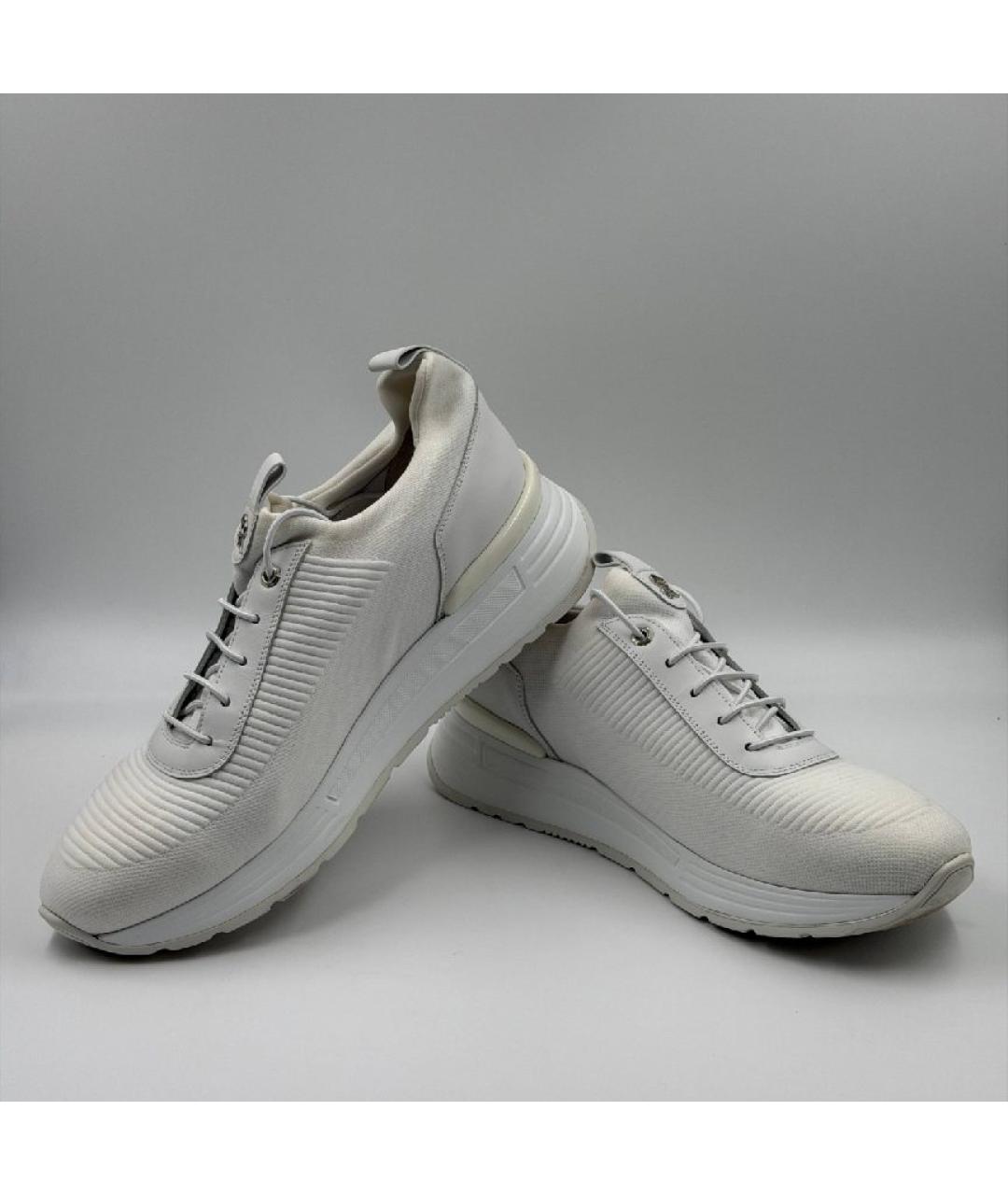 STEFANO RICCI Белые текстильные низкие кроссовки / кеды, фото 4