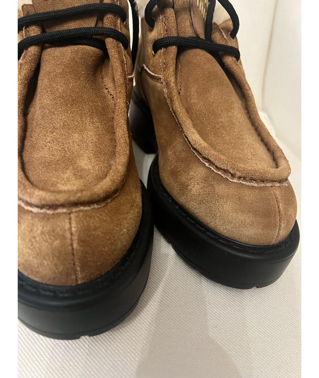 MIU MIU Коричневые замшевые ботинки, фото 7