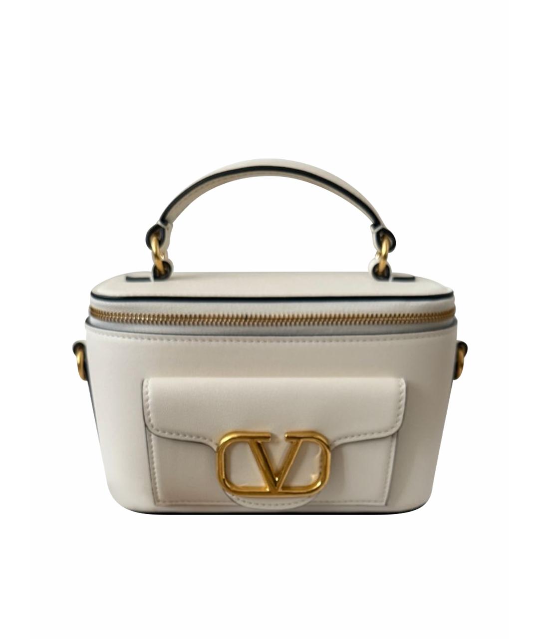 VALENTINO Бежевая кожаная сумка через плечо, фото 1