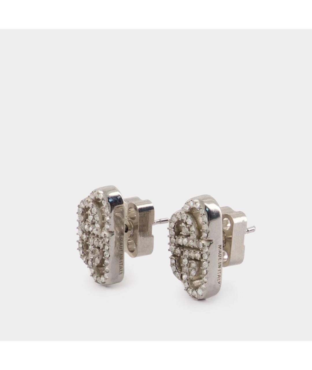 BALENCIAGA Серебряные латунные серьги, фото 2