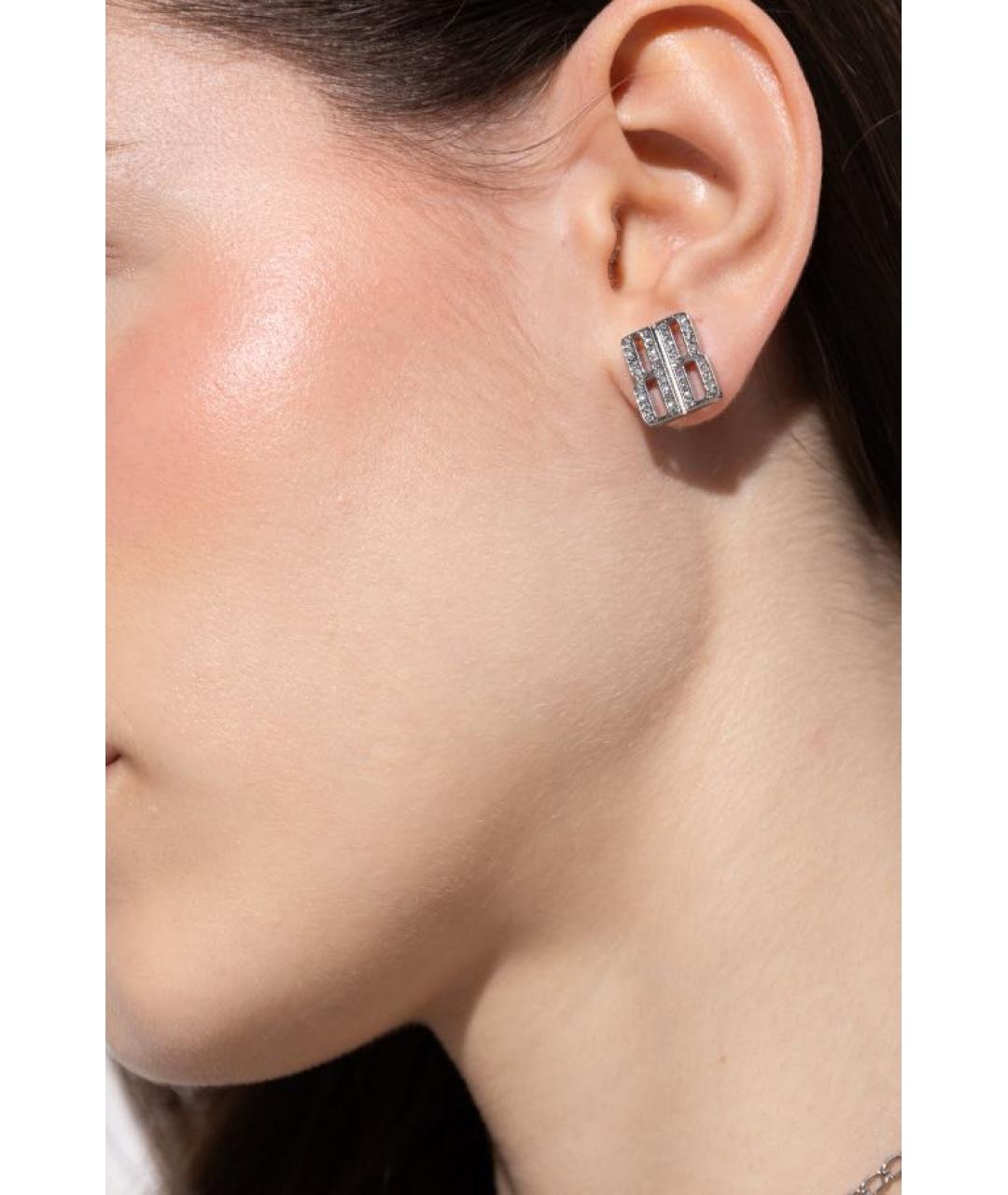BALENCIAGA Серебряные латунные серьги, фото 2
