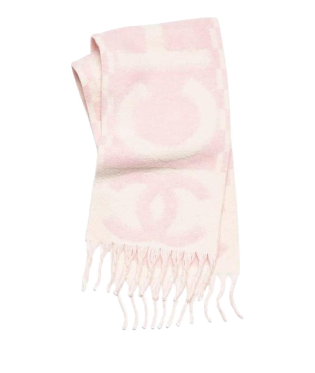 CHANEL Розовый кашемировый шарф, фото 1