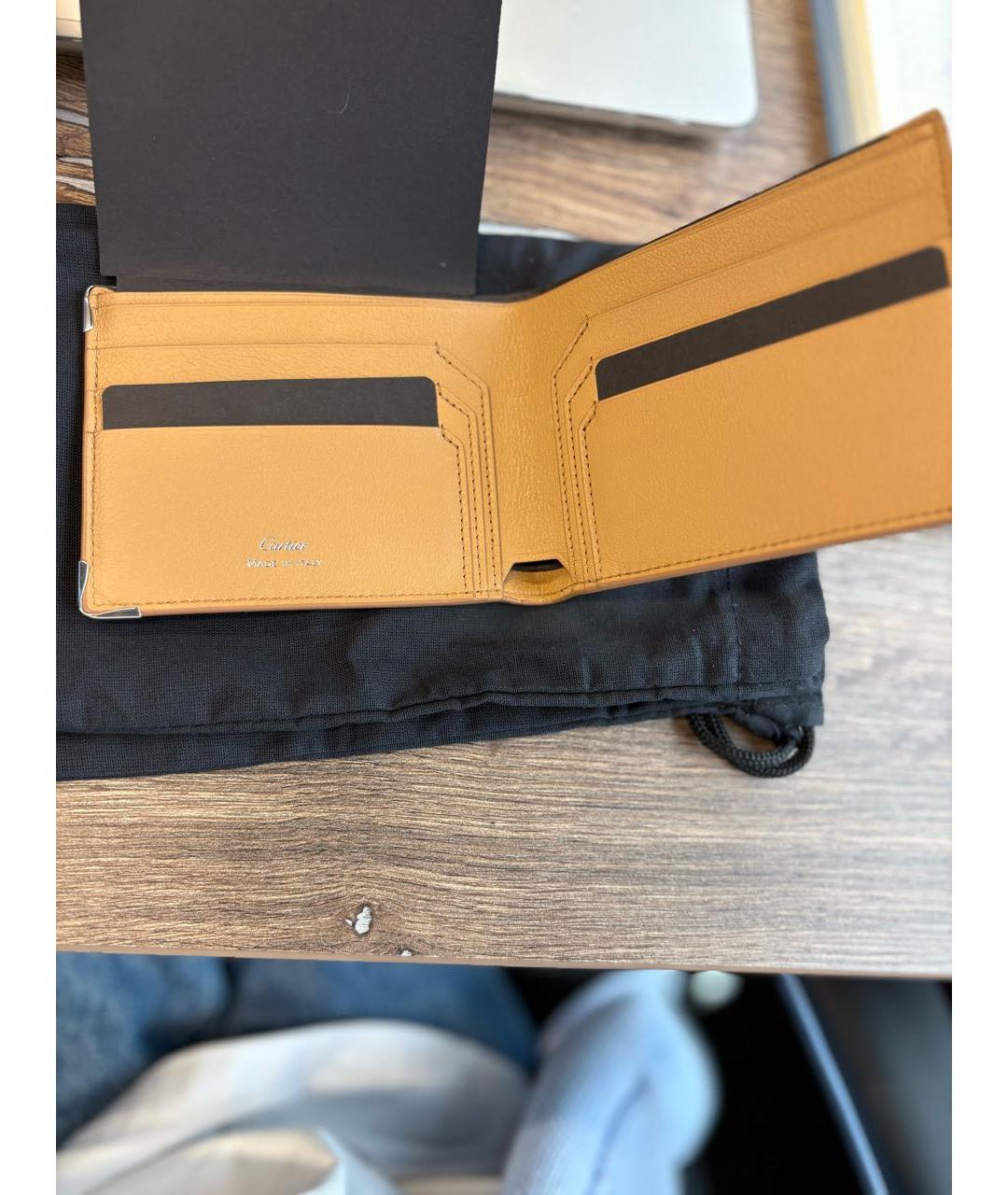 CARTIER Бежевый кожаный кошелек, фото 3