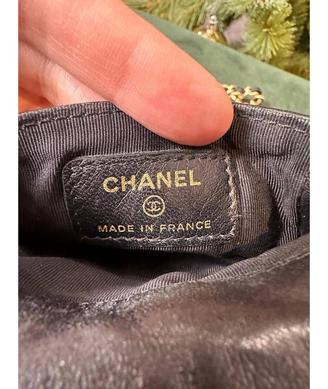 CHANEL Черная кожаная сумка через плечо, фото 5