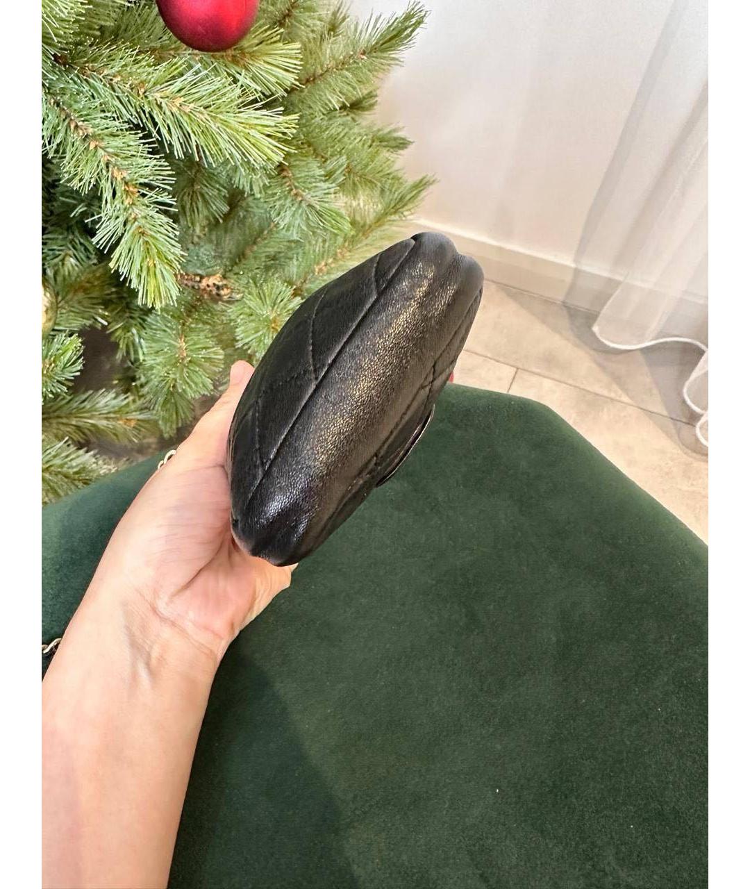 CHANEL Черная кожаная сумка через плечо, фото 8