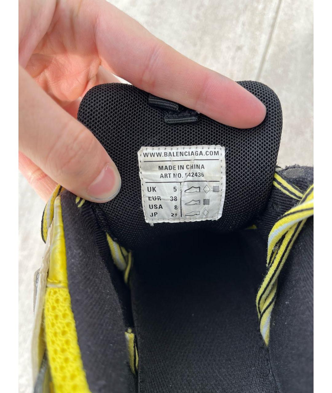 BALENCIAGA Желтые текстильные кроссовки, фото 8