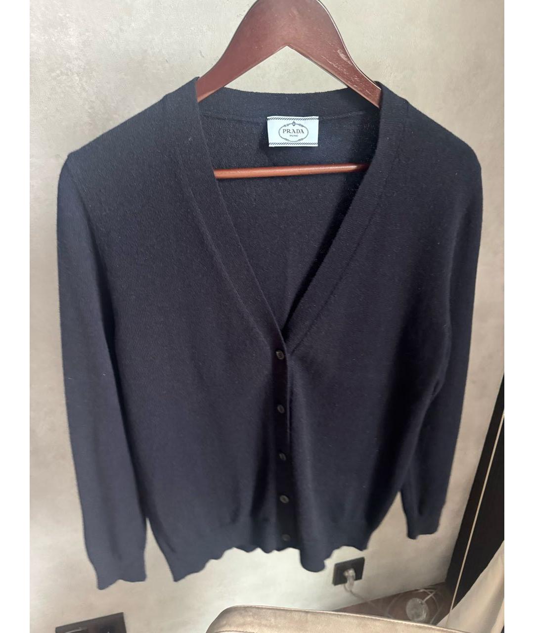 PRADA Темно-синий кашемировый кардиган, фото 5
