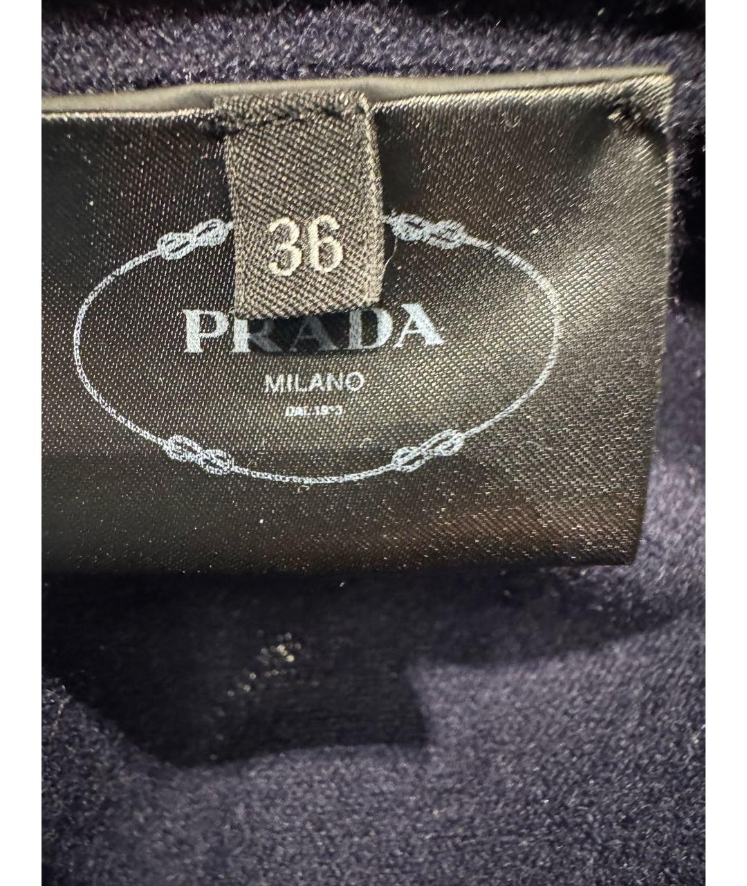 PRADA Темно-синий кашемировый кардиган, фото 4