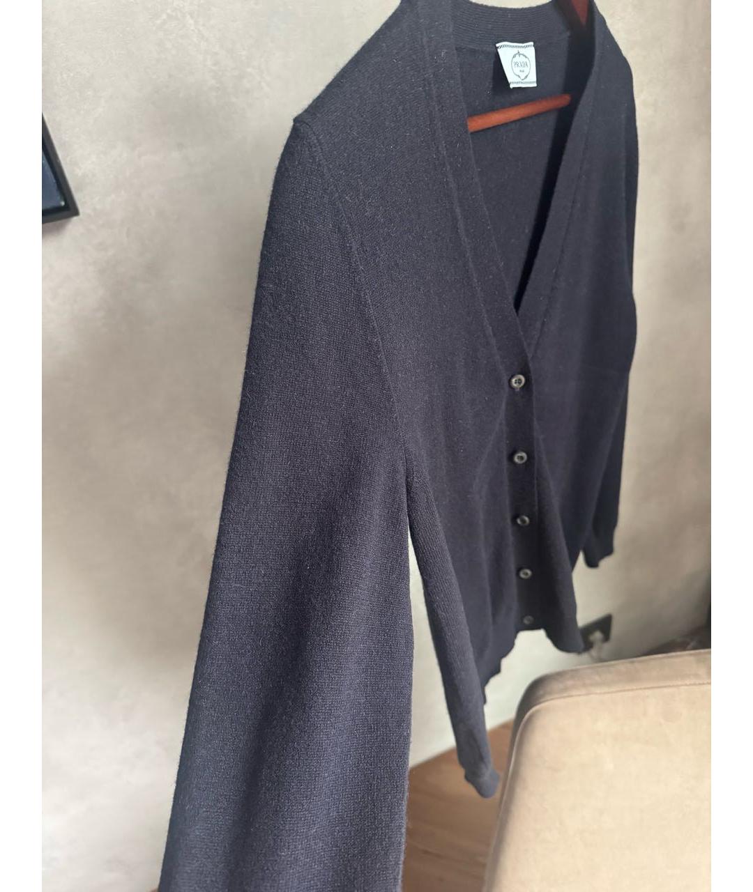 PRADA Темно-синий кашемировый кардиган, фото 3