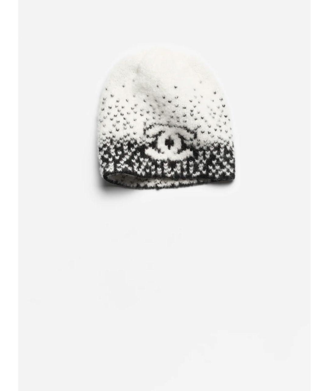 CHANEL Белая кашемировая шапка, фото 3