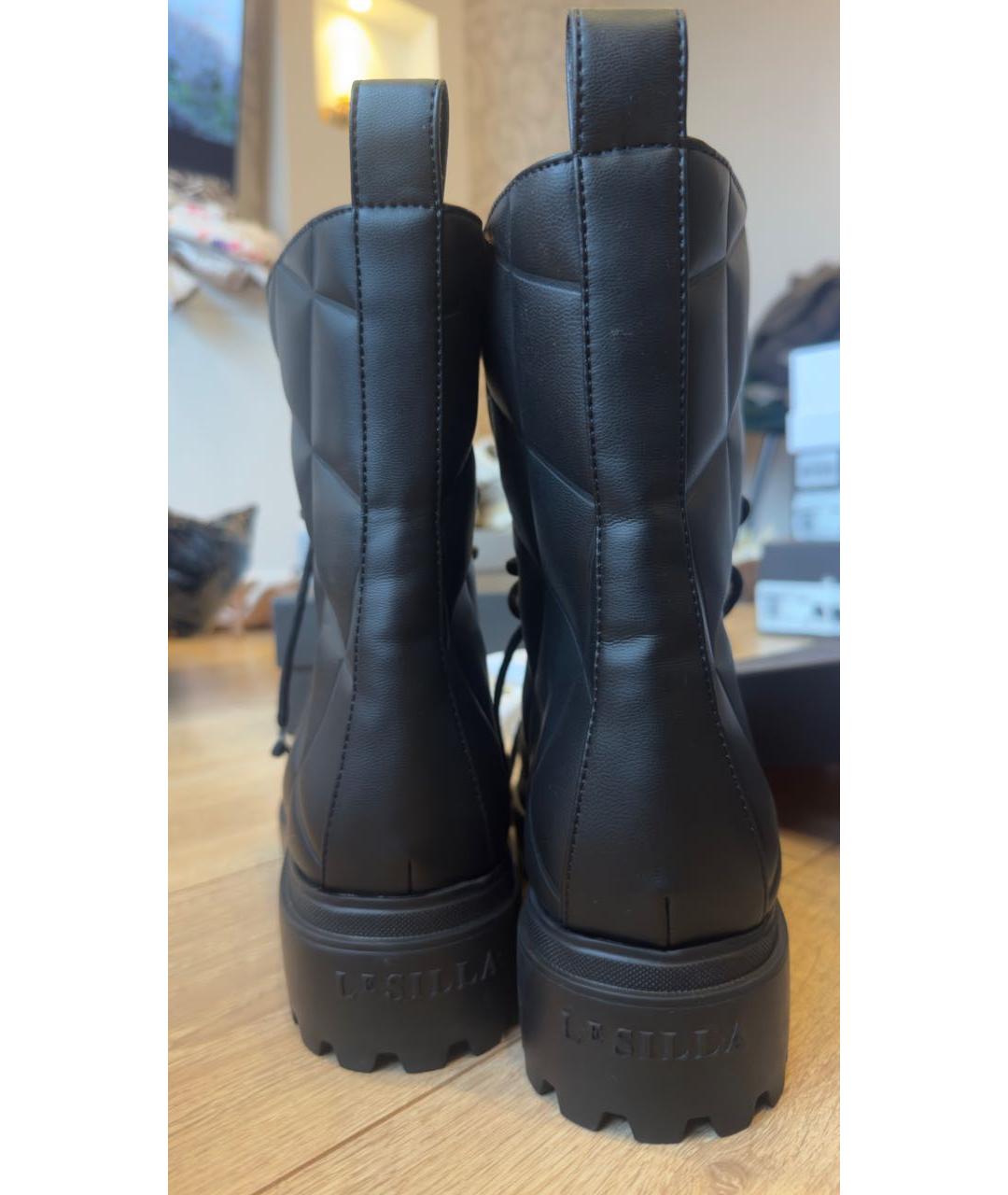 LE SILLA Черные ботинки из искусственной кожи, фото 5