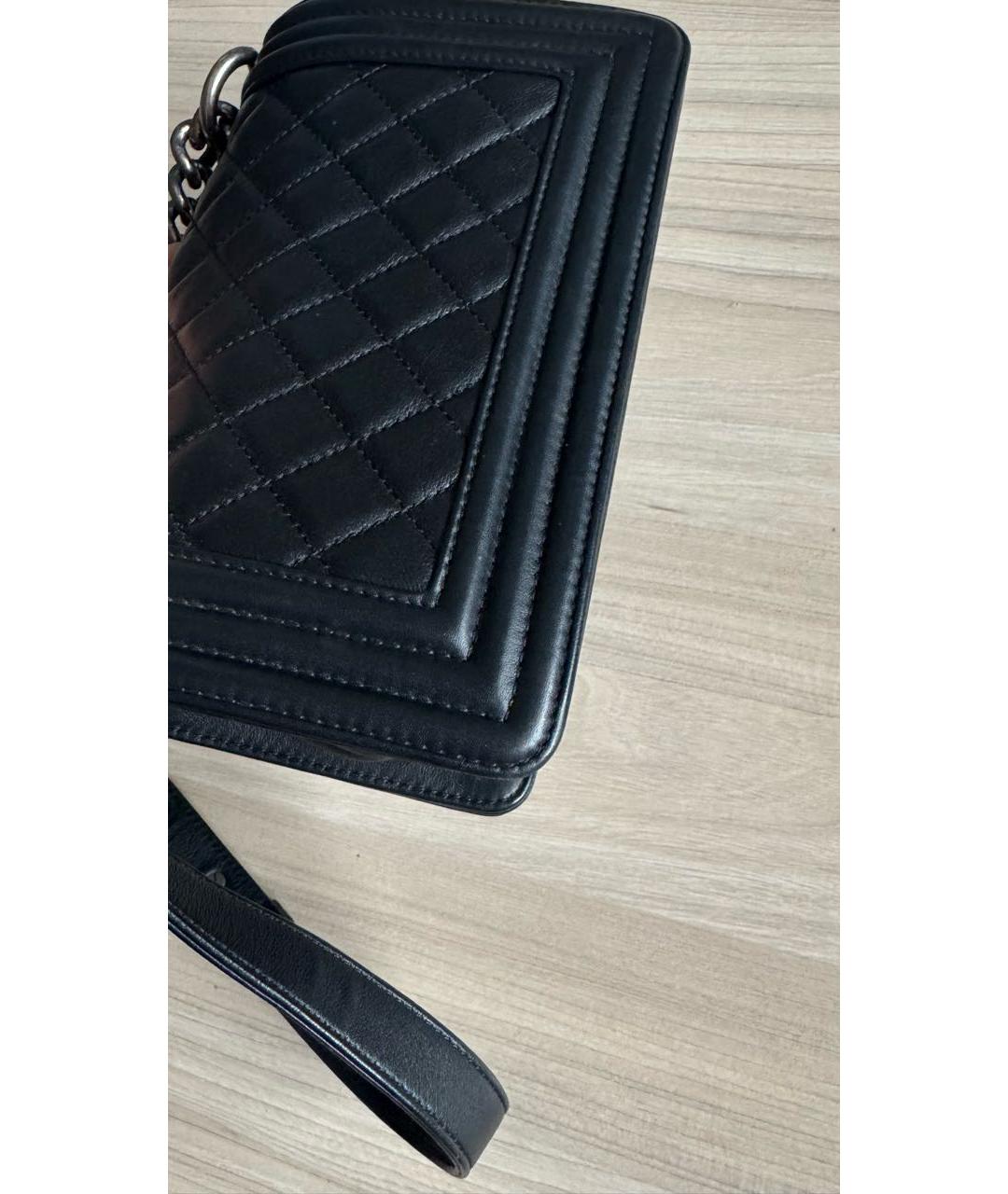 CHANEL Черная кожаная сумка через плечо, фото 6