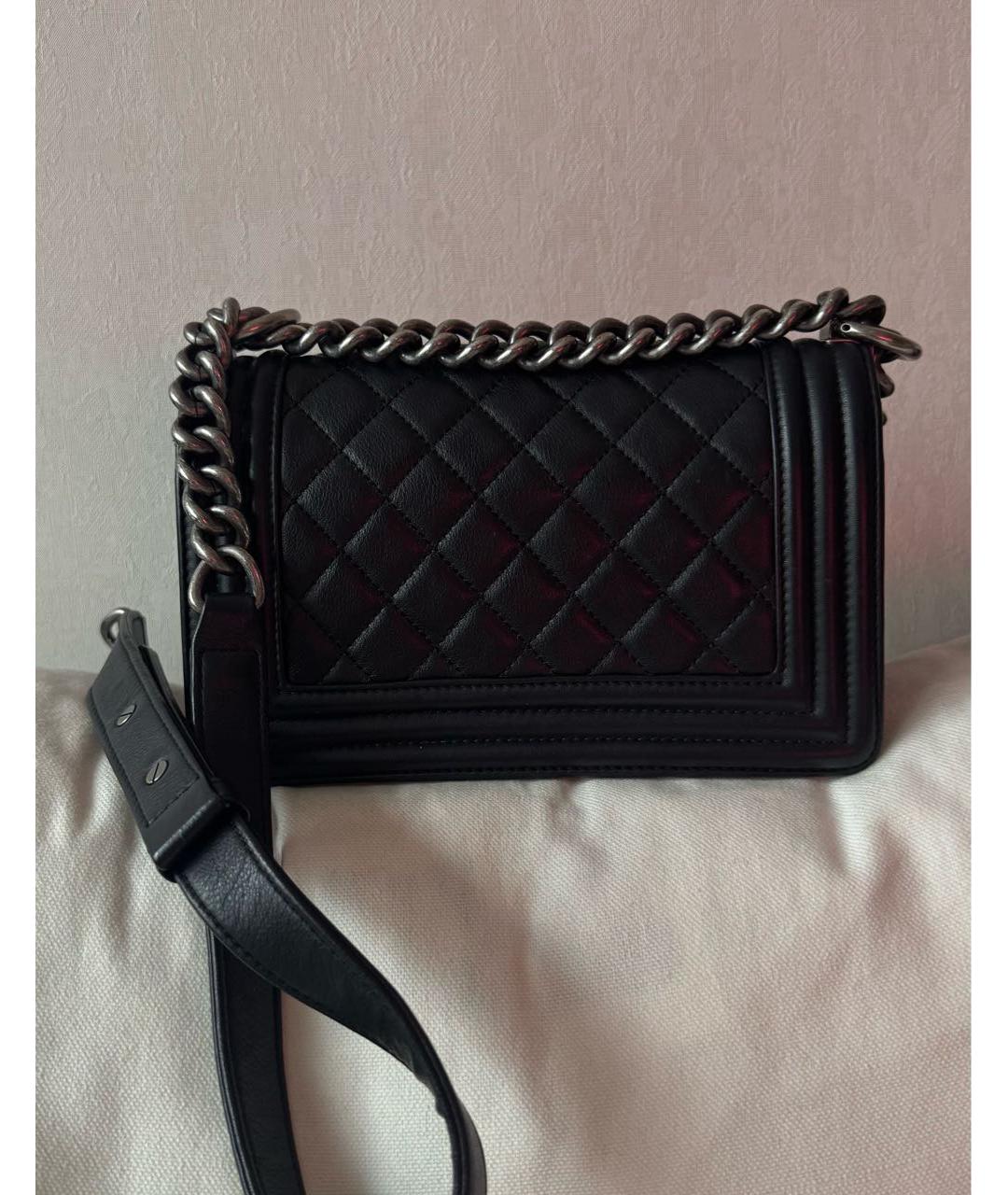 CHANEL Черная кожаная сумка через плечо, фото 2