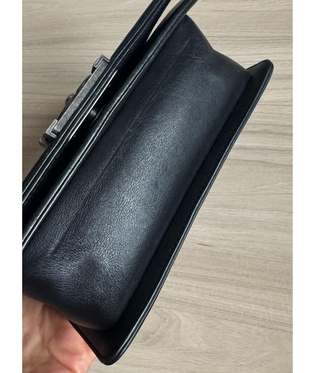 CHANEL Черная кожаная сумка через плечо, фото 8